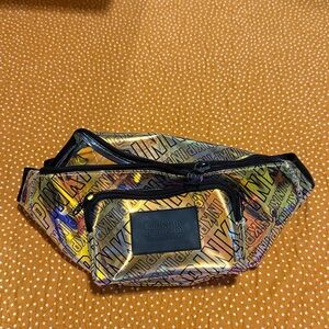 PINK Victoria's Secret Iridescent Logo Fanny Pack - Rainbow Holographic